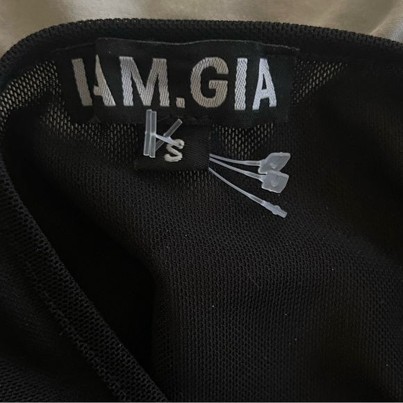 I.AM.GIA Ophelia Black Mesh Ruched Strapless Bodycon Jumpsuit NWT Size S - Picture 13 of 13